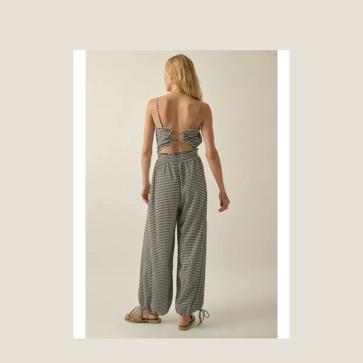 Gingham Plaid Jumpsuit
