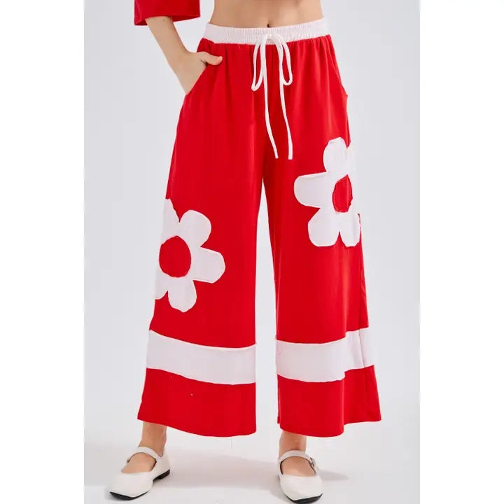 Georgia Wide Leg Patch Pants