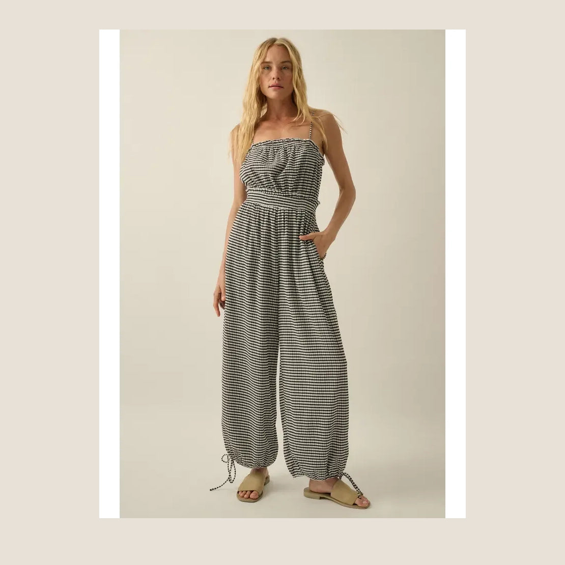 Gingham Plaid Jumpsuit