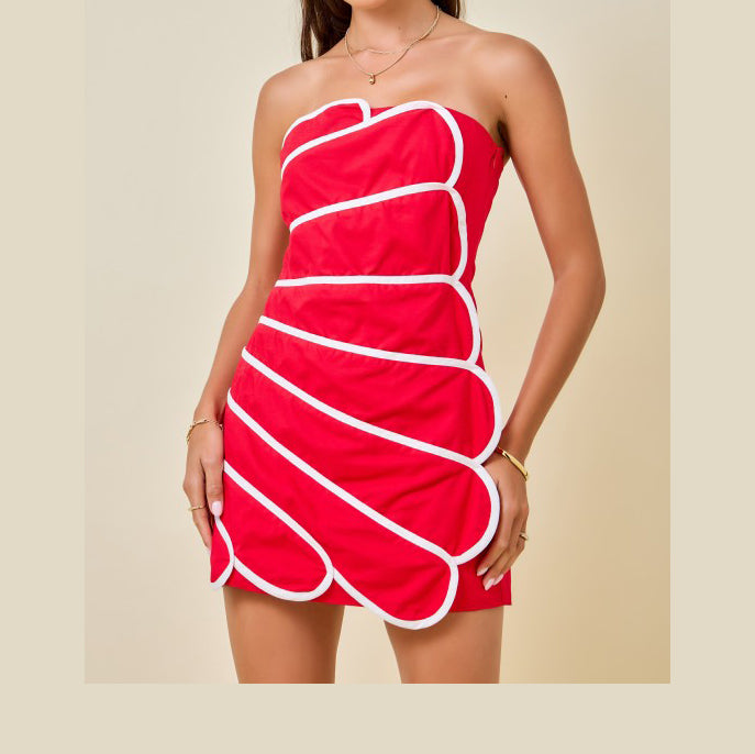 Stegman Strapless Scallop Dress