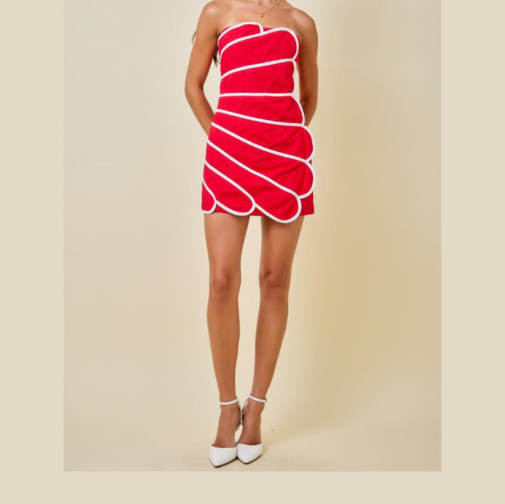 Stegman Strapless Scallop Dress