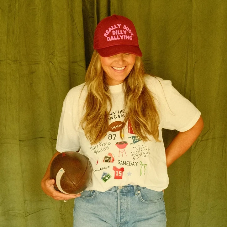 Halftime Queen Graphic Tee-White