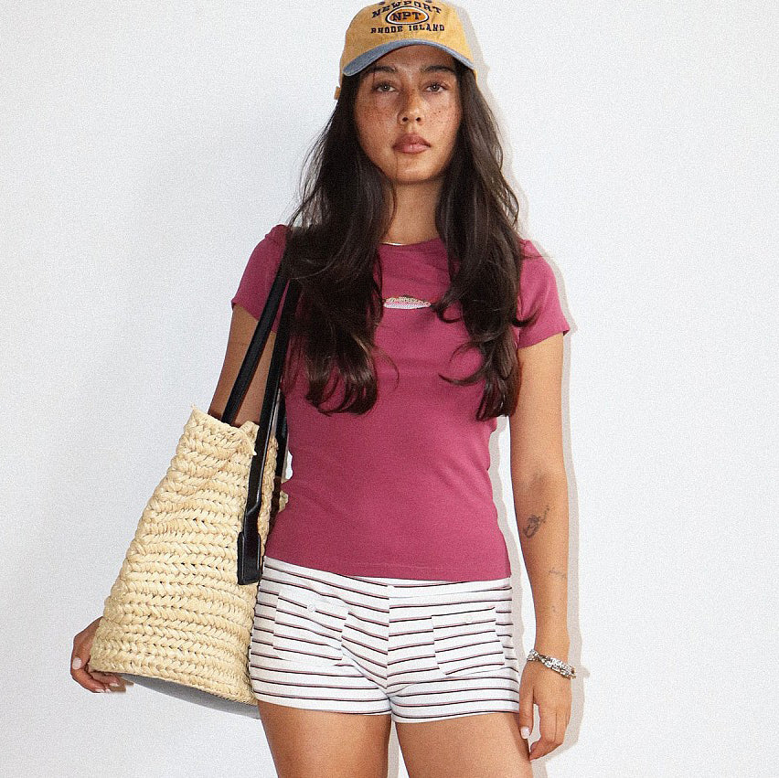 Reel Simple Tee-Rasberry