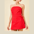 Rosie Red Wrap Romper