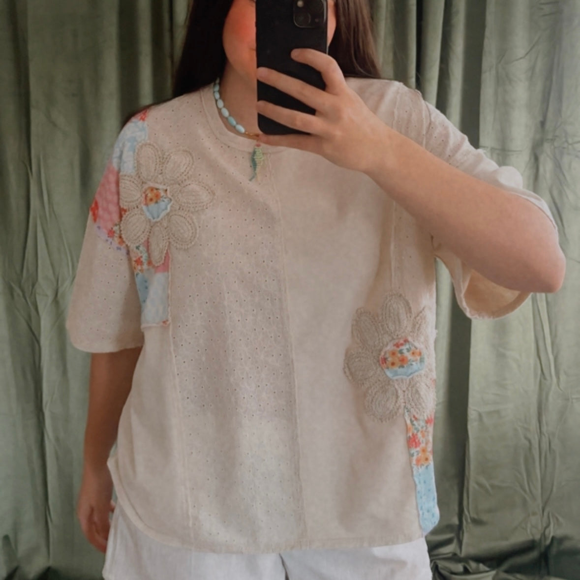 Dolly Flower Patch Short Sleeve Top