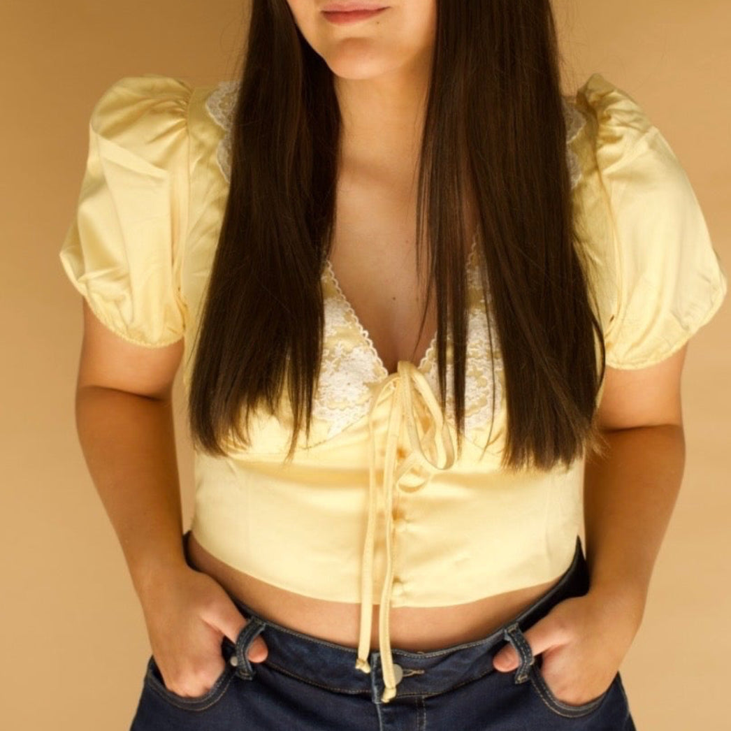 Lemon Lace Top
