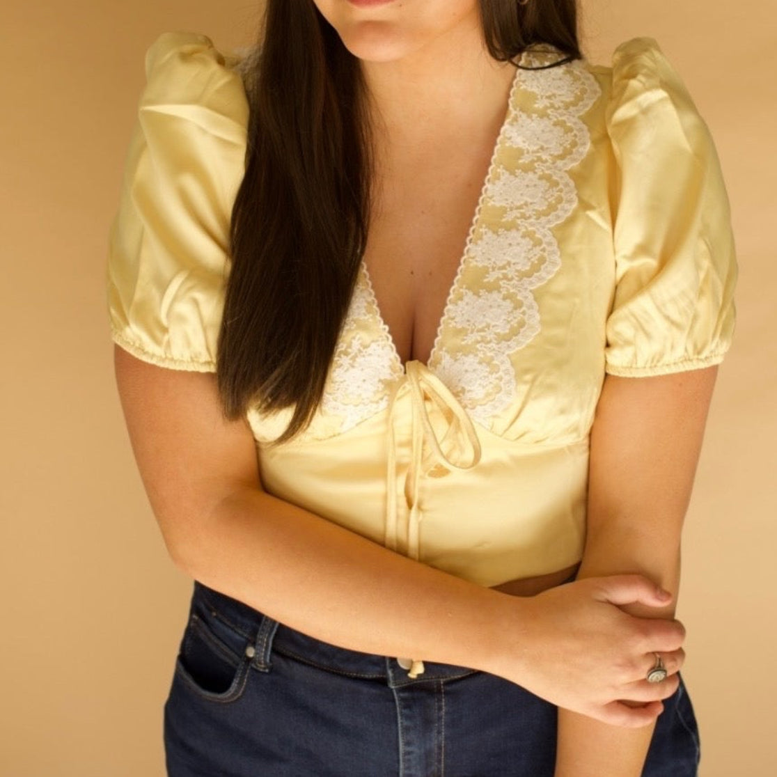 Lemon Lace Top