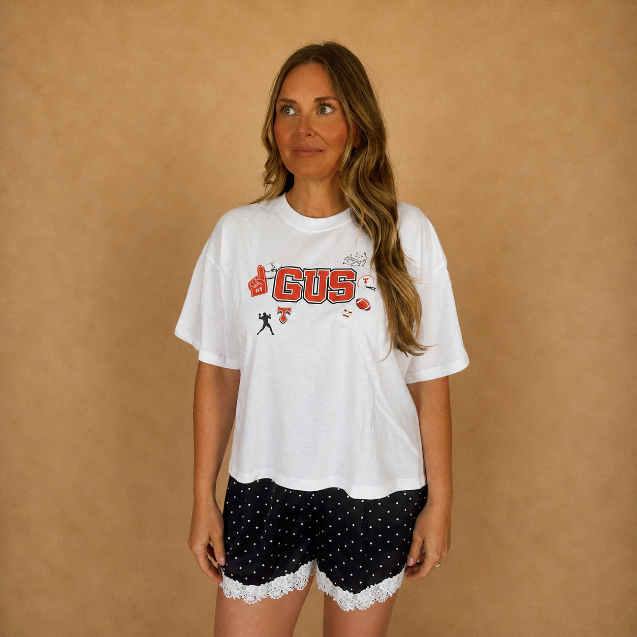 GUS Cropped White Tee