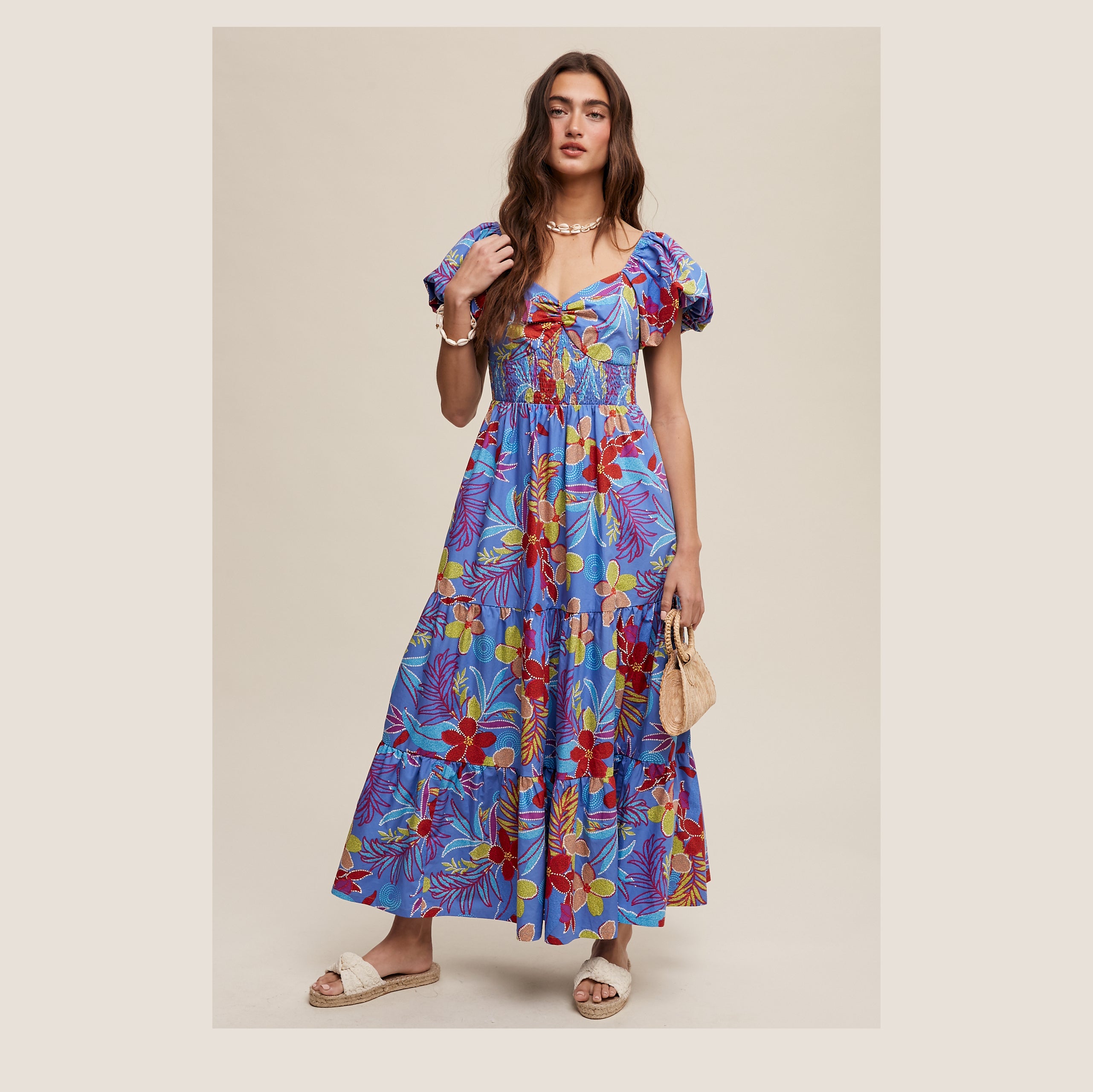 Sapphire Floral Maxi Dress