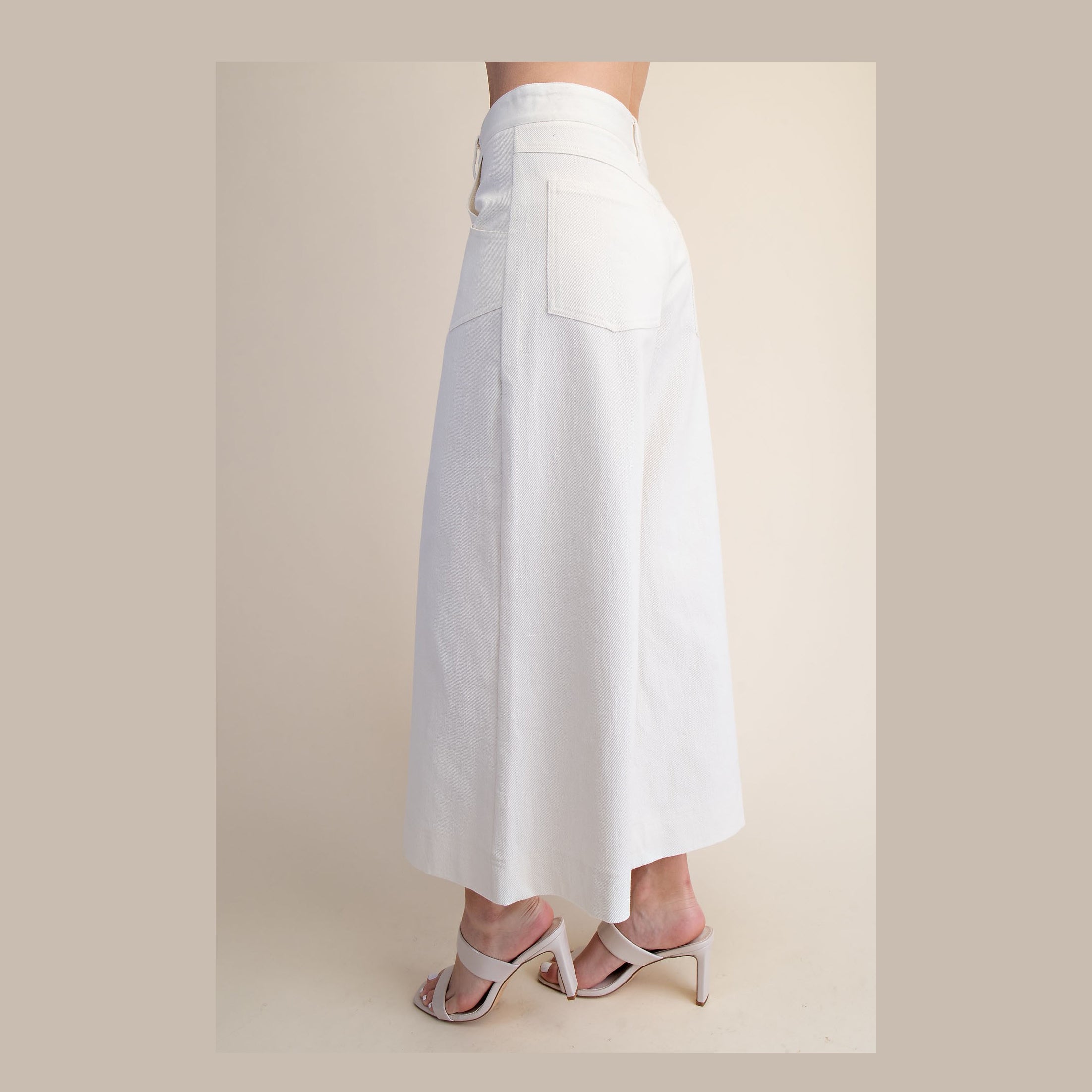 Crop High Rise Wide Leg Pants